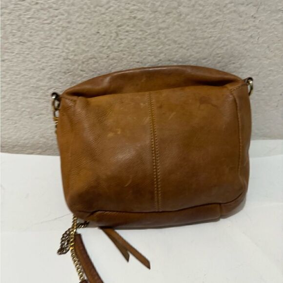 Anthropologie Kelsi Dagger Brown Crossbody Purse chain strap - Picture 4 of 9